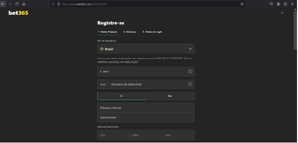 Cadastro Fácil Bet365